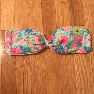 Victoria’s Secret floral strapless swim top